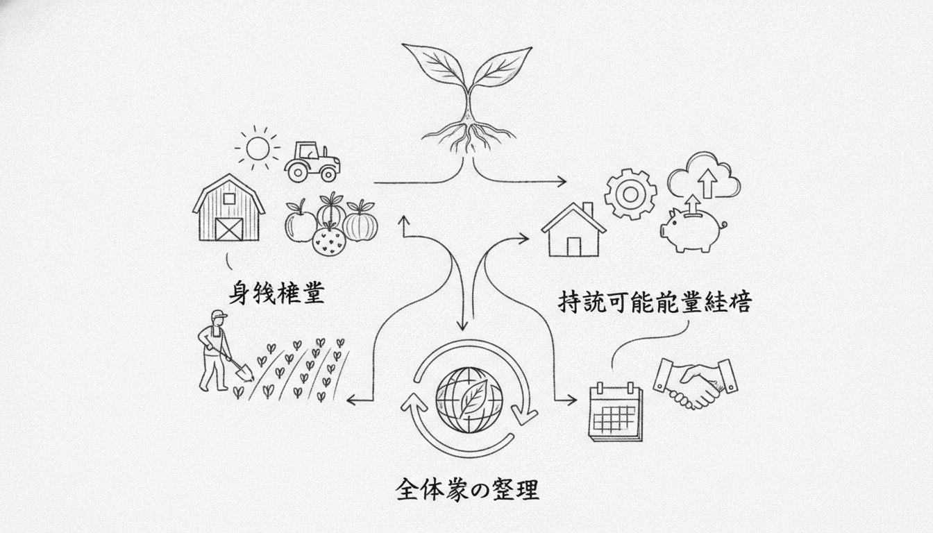 持続可能な農業経営に向けた全体像の整理