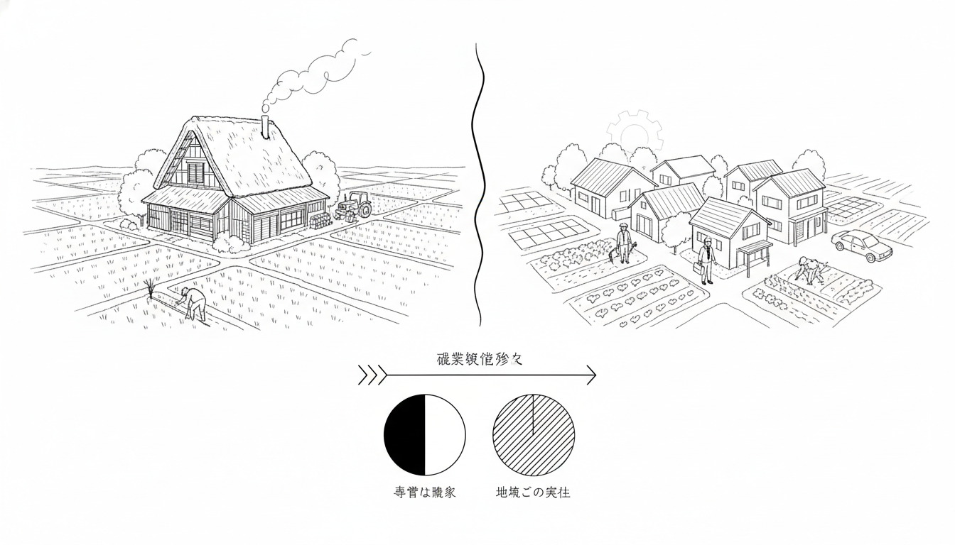 農業構造の変化と地域ごとの実態を示す具体例