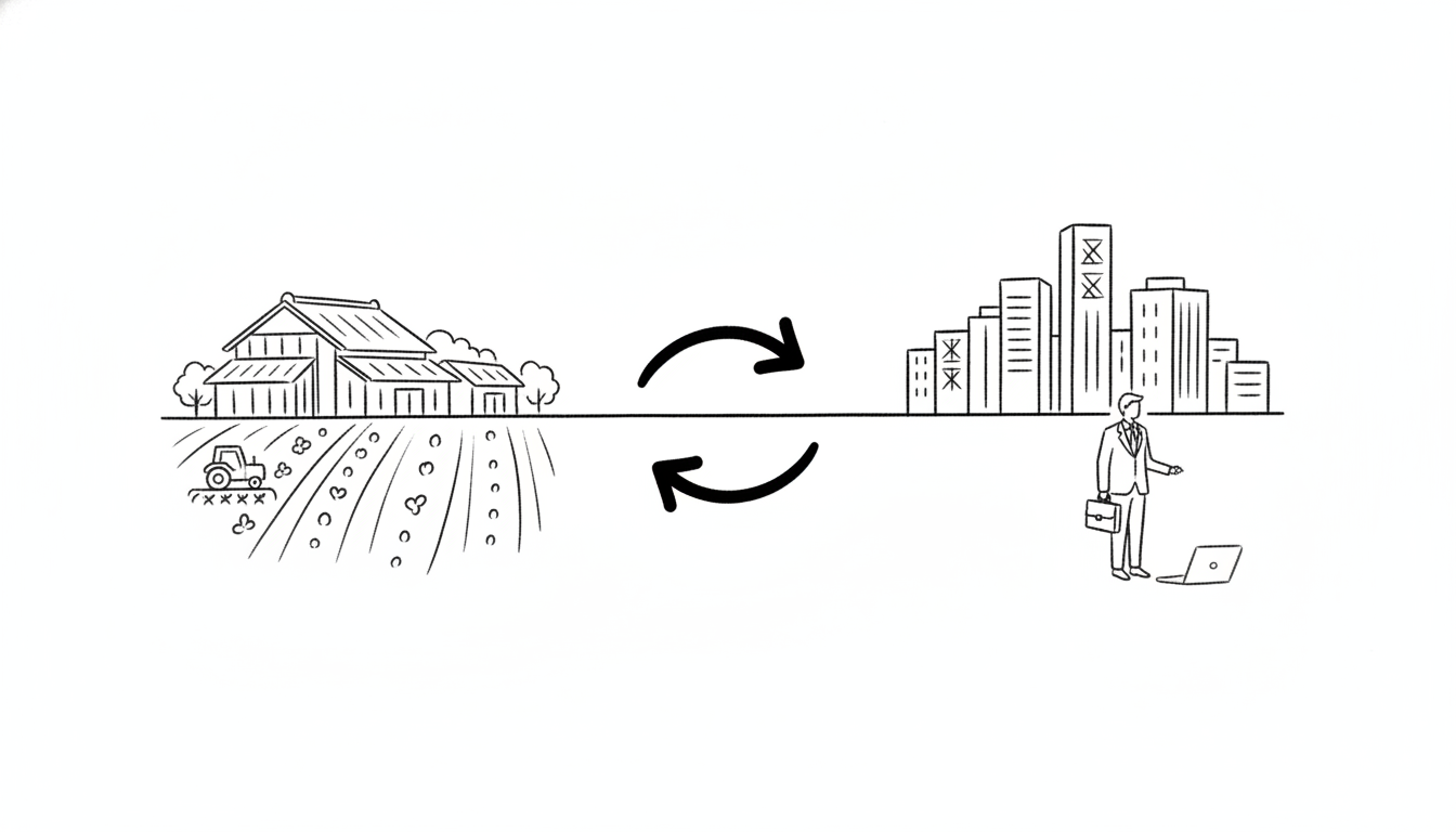 農業と別の仕事を両立して収入を得る農家のことです